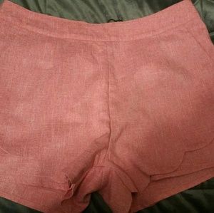 Pink scallop shorts